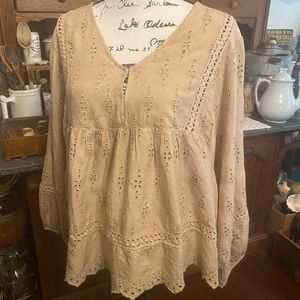 American Eagle long sleeve bohemian blouse